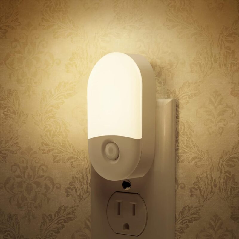 Night Lights Plug into Wall, [𝟐 Pack] LED Dimmable Night Light with Light Sensors, 30/60LM Adjustable Brightness Nightlights, Soft White 3000K Automatic Night Light for Kid, Hallway