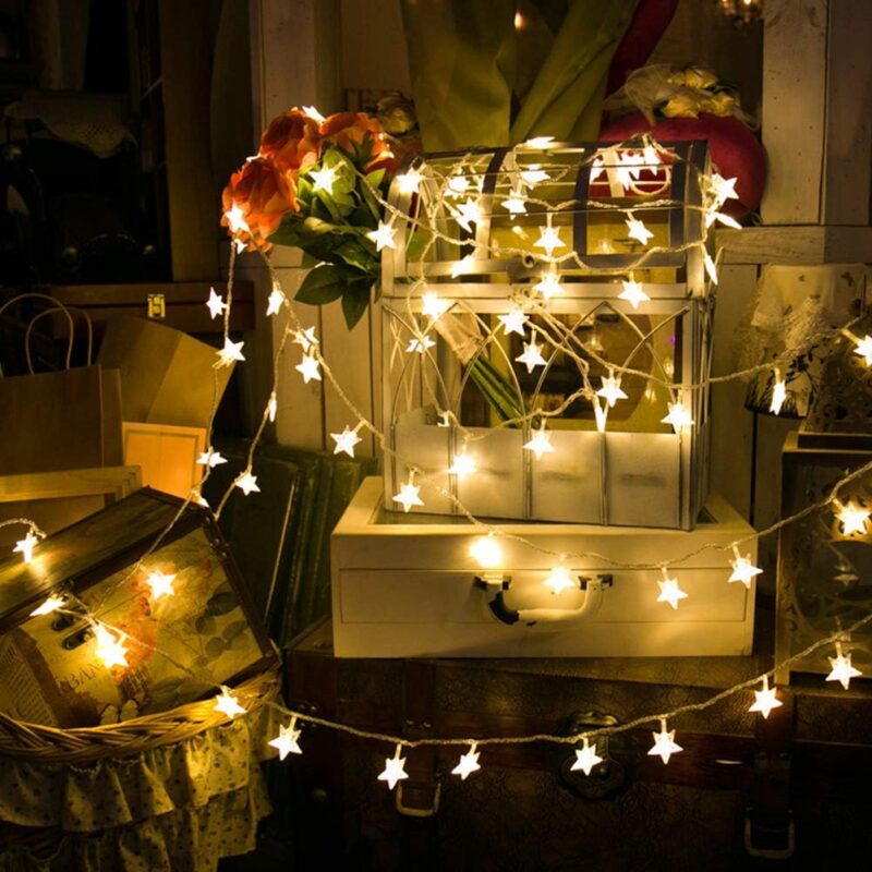 100  Star String Lights, 33FT Plug in Fairy String Lights Waterproof, Extendable for Indoor, Outdoor, Wedding Party, Christmas Tree, New Year, Ramadan, Garden Decoration, Warm White - Image 2