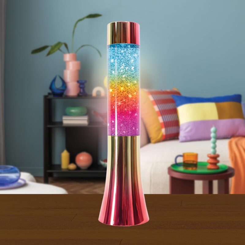 13" Rainbow Motion Glitter Lamp, 7 Vibrant Colors, Soothing Ambiance, Gift for Kids, Home Office Lamp, Home Office Decor, Perfect for Setting The Mood in Any Room - Image 2