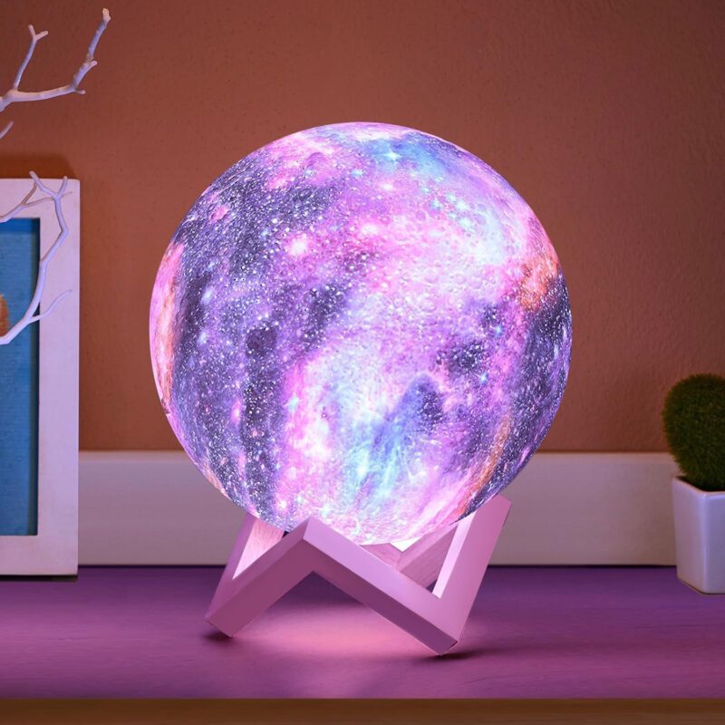 Moon Lamp Galaxy Lamp 5.9 inch 128 Colors  3D Moon Light, Remote & Touch Control Moon Night Light Gifts for Girls Boys Kids Women Birthday
