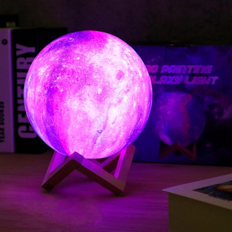 Moon Lamp Galaxy Lamp 5.9 inch 128 Colors  3D Moon Light, Remote & Touch Control Moon Night Light Gifts for Girls Boys Kids Women Birthday - Image 2
